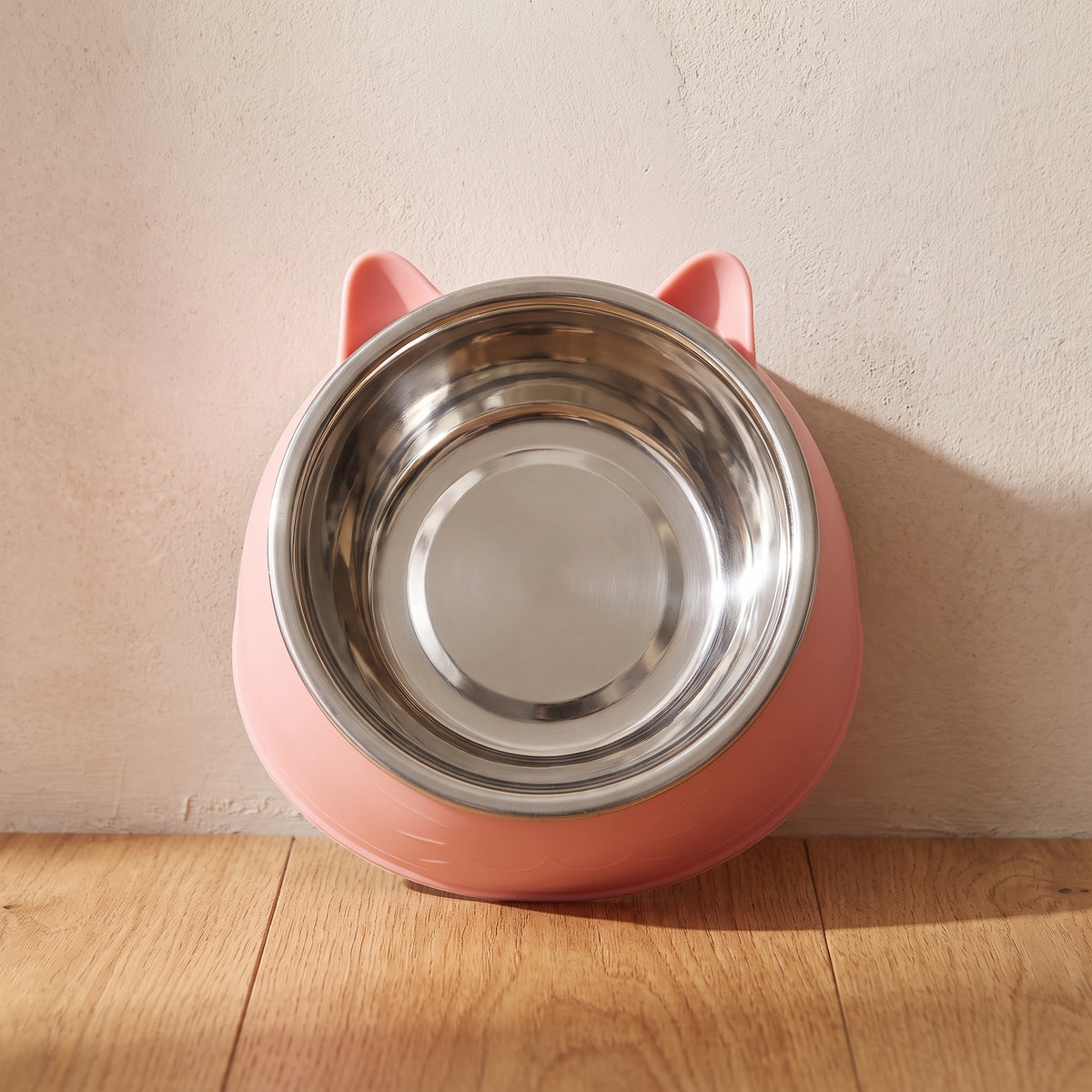 Pebble Steel Bowl - Rose - overhead