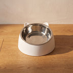 Pebble Steel Bowl - White - overhead