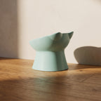 Pillar Tilted Bowl - Teal - overhead