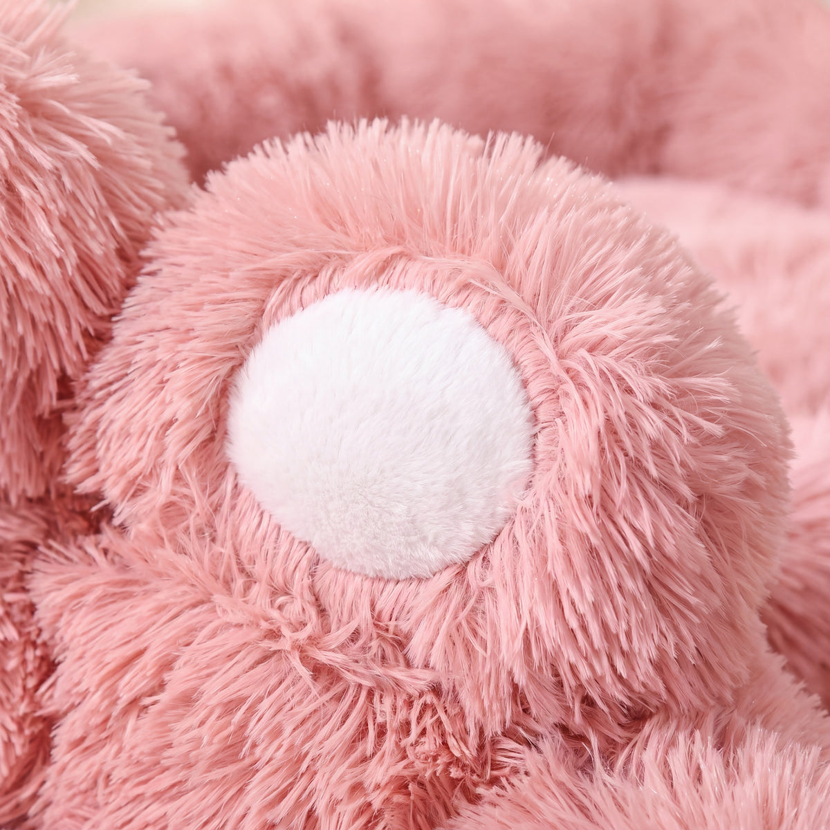 Paw Plush Bed - Blush - close up