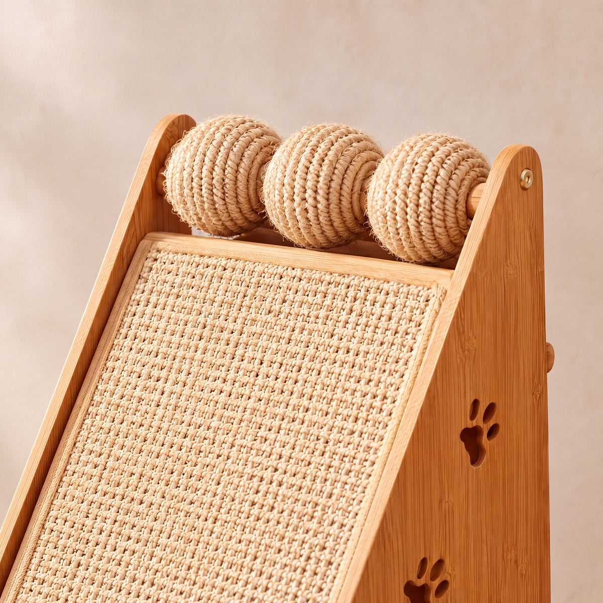 Peak A-Frame Scratcher - Wood A-Frame - close up