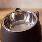 Pebble Steel Bowl - Black - close up