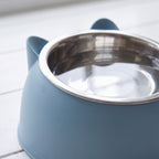 Pebble Steel Bowl - Dusty Blue - close up