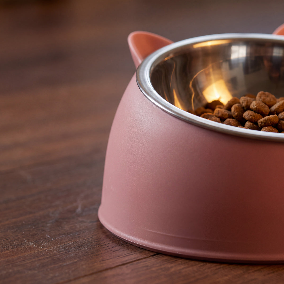 Pebble Steel Bowl - Rose - close up