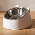 Pebble Steel Bowl - White - close up