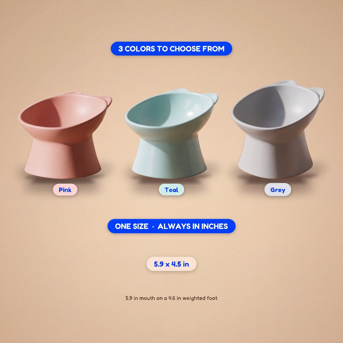 Pillar Tilted Bowl - size guide blueprint