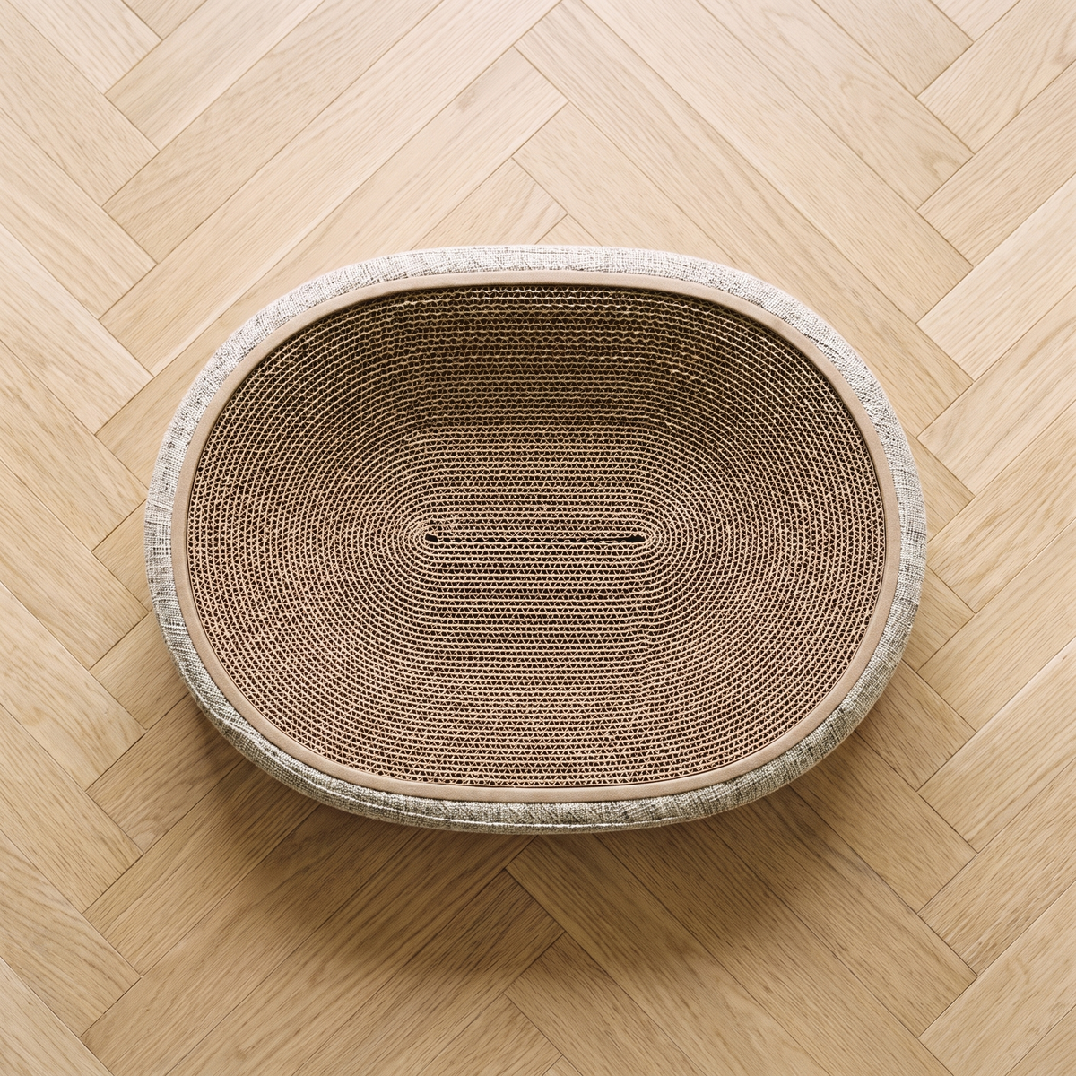 Woven Cat Nest Scratcher - overhead