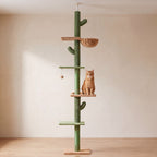 Saguaro Cactus Cat Tower - with a cat