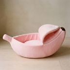 Snug Banana Bed pink banana cat bed - lifestyle