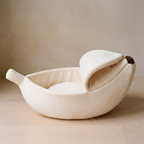 Snug Banana Bed white banana cat bed - lifestyle