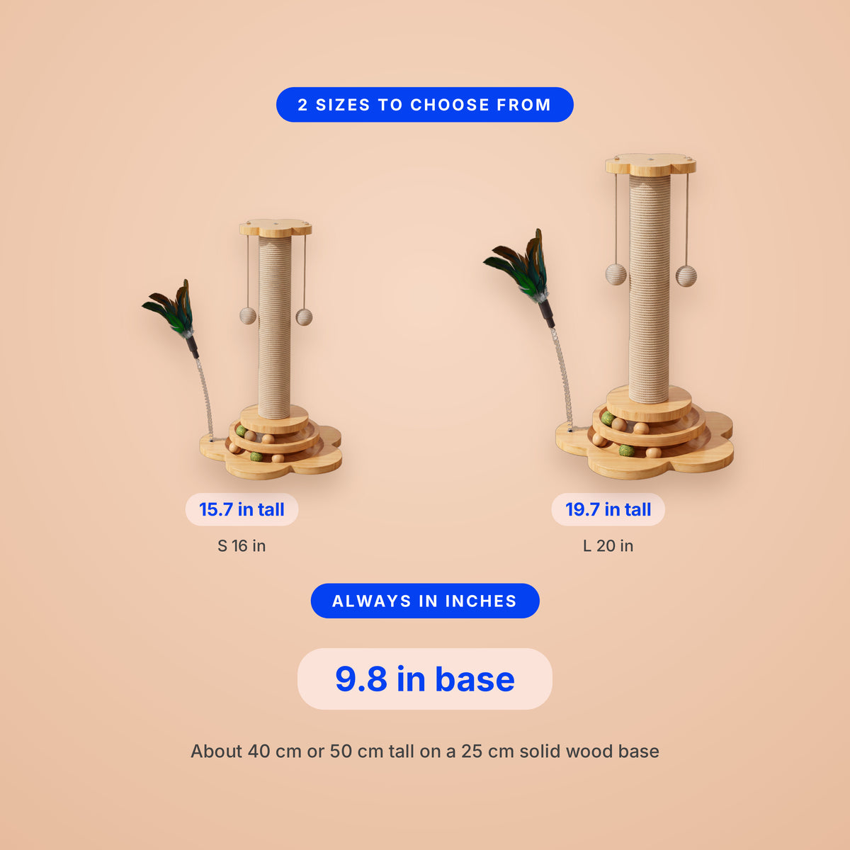 Spin Sisal Post - size guide blueprint
