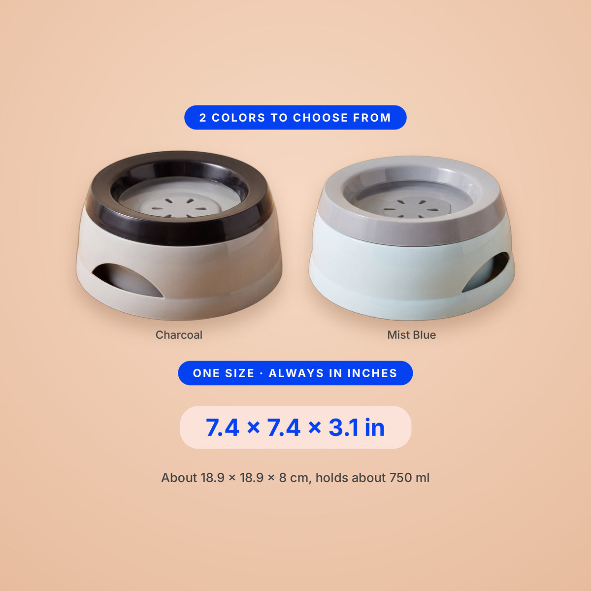 Still No-Spill Bowl - size guide blueprint
