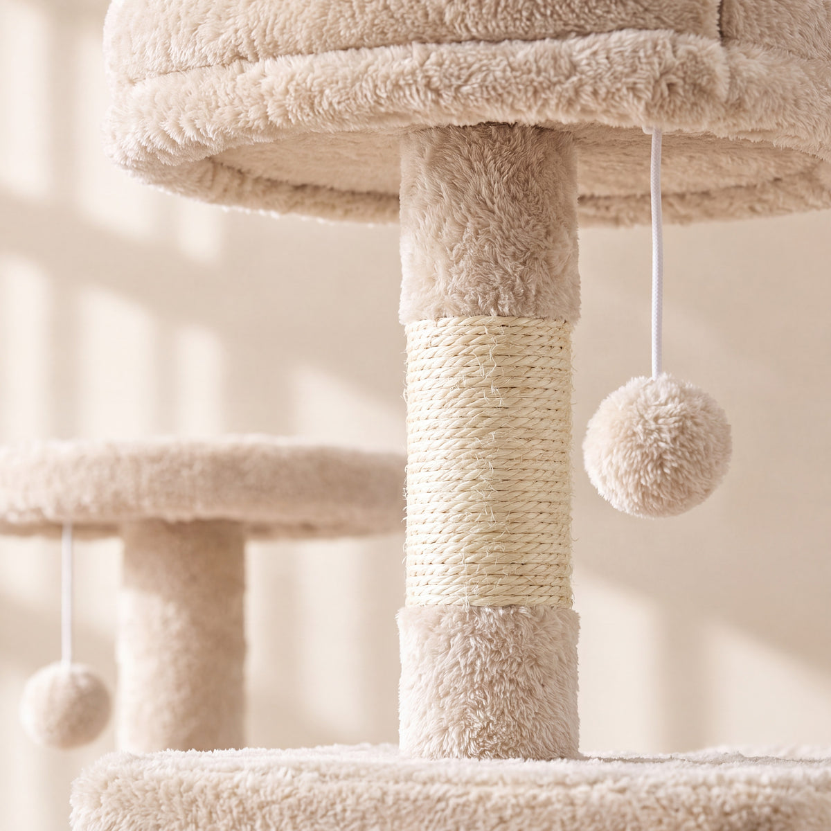 Summit Cat Tree - Beige - close up