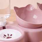 Twin Ear Feeding Station - Blush - close up