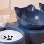 Twin Ear Feeding Station - Navy - close up