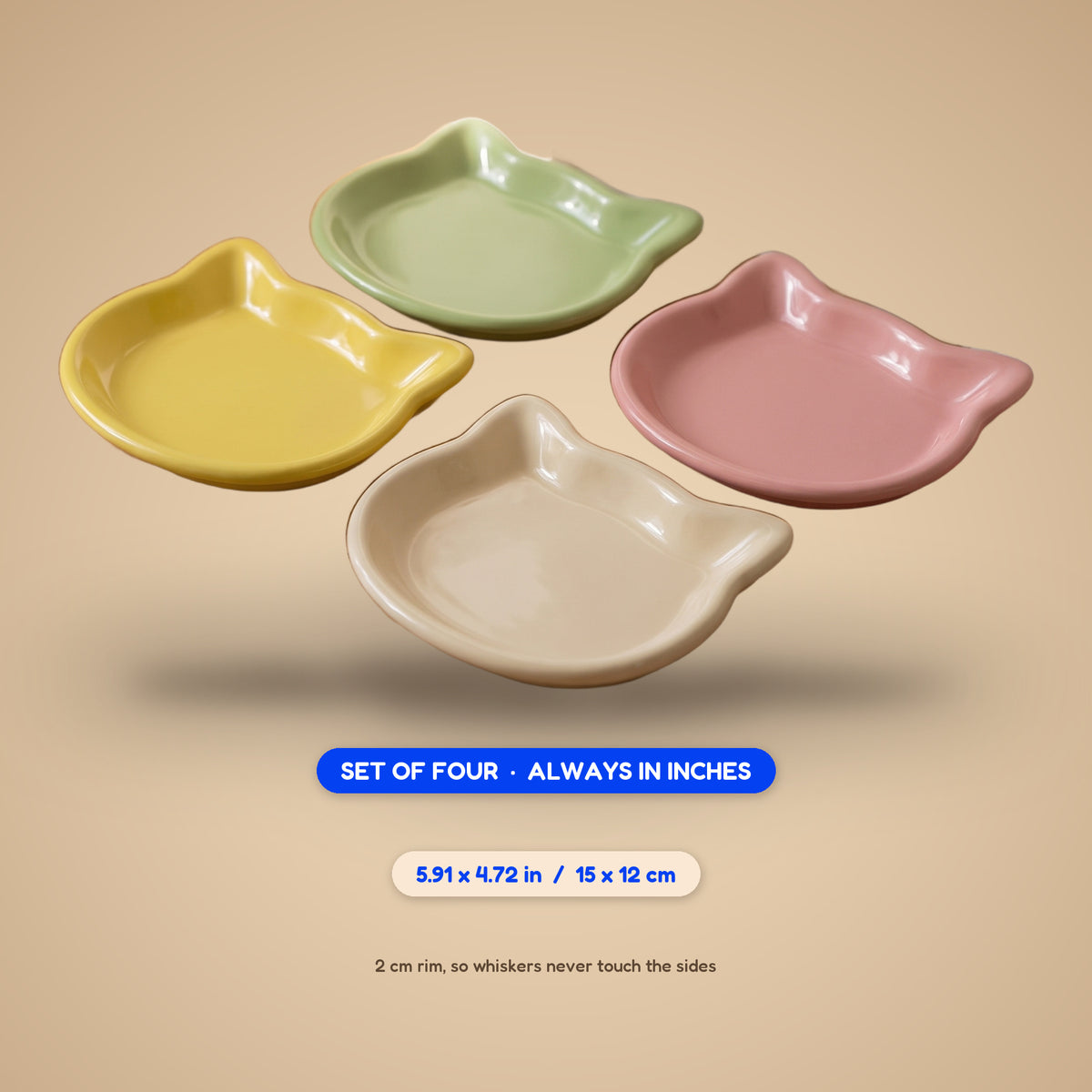Whisker Shallow Dishes - size guide blueprint