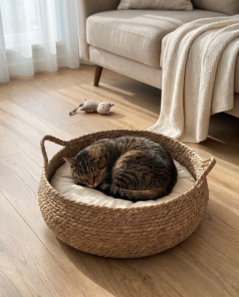 Coil Basket Bed, styled by Purli