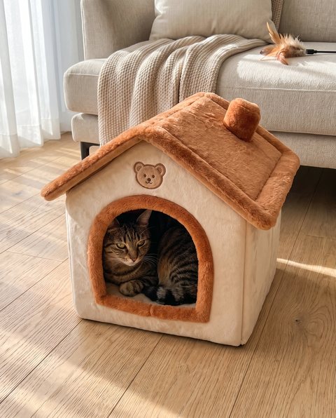 Cottage Cat Bed, styled by Purli