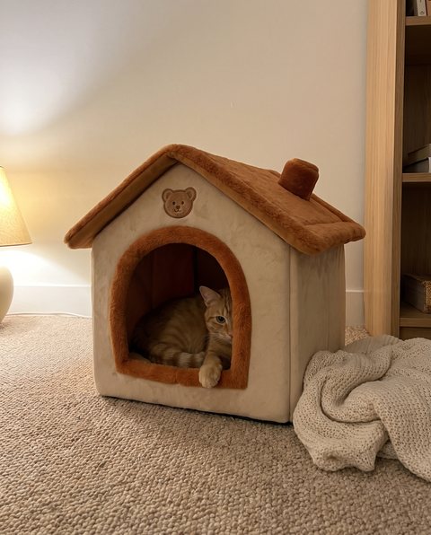 Cottage Cat Bed, styled by Purli